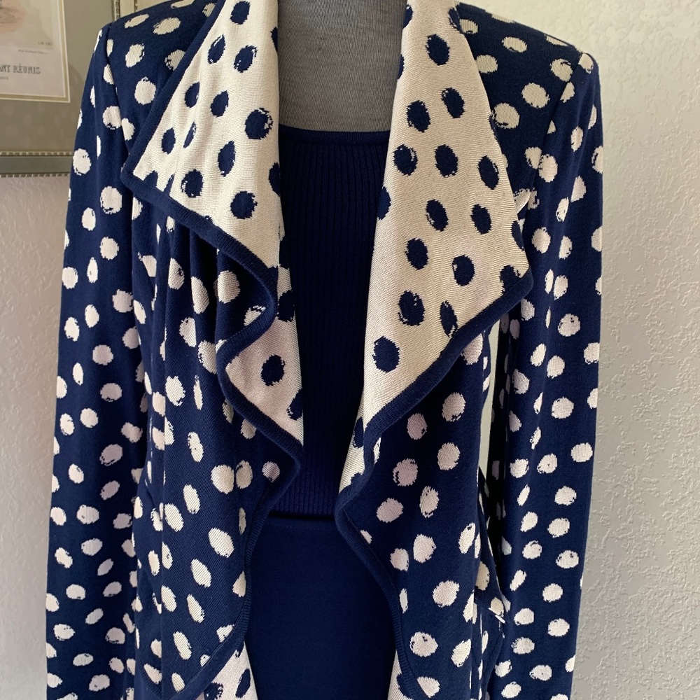 Elegant St John 3 Piece French Blue Skirt Suit Size 2/4